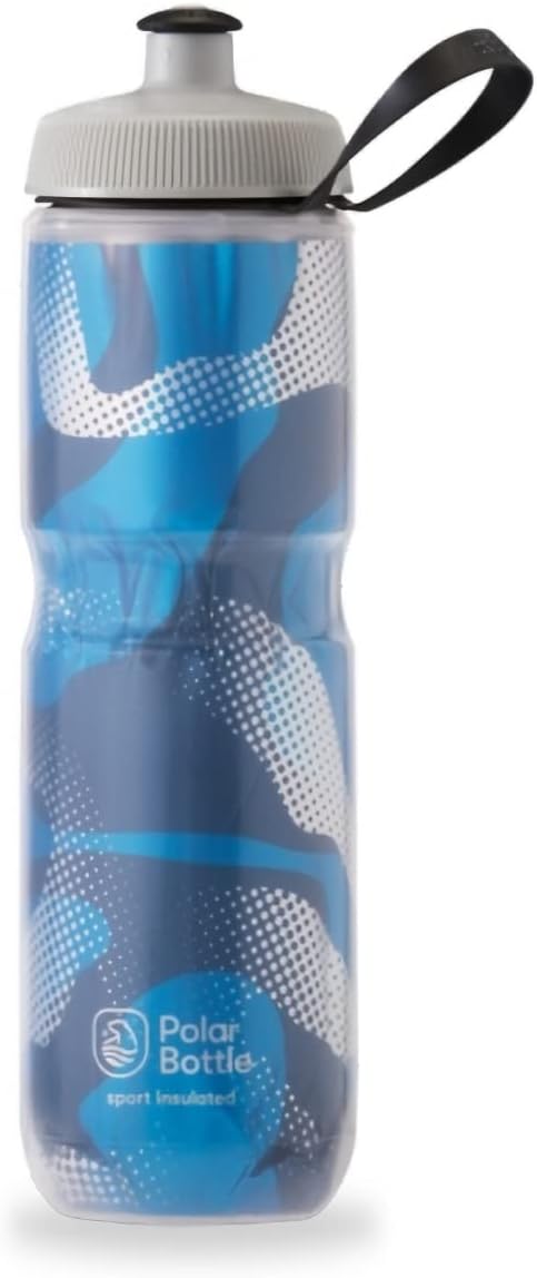 Sport Insulated Water Bottle – Leak Proof Water Bottles Keep Water Cooler 2X Longer Than a Regular Reusable Water Bottle -BPA-Free, Sport & Bike Squeeze Bottle with Handle