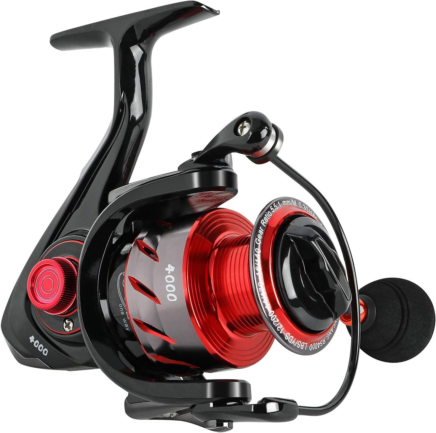 Fishing Reel Ultra Smooth Powerful,13+1BB Spinning Reel,Lightweight Graphite Frame, CNC Aluminum Spool for Freshwater